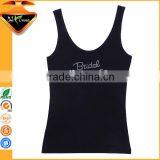 Wholesale White Plain Tank Tops Custom Rhinestone And Printing Design For Men And Women thumbnail-2
