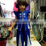 2017 JannyBB Latest Vintage White Flower Embroidery Shirley Temple Bold Styling Clothing Set thumbnail-2