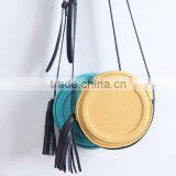 Zm35602a Fashion Girls Round Zipper Tassel Bag Small Crossbody Bags thumbnail-1