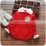 Lovely Baby Pullover Sweater Children 's Lapel Sweater Designs for Baby Girls thumbnail-1