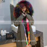 2017 New Style Fox Raccoon Fur Lining Coats Real Fur Parka With Hood Pc-270 thumbnail-4