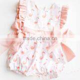 Baby Girls Flamingo Romper Toddler Girls Bubble Playsuit thumbnail-1