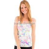 Wholesale Custom Print 100% Polyester Sublimation Stringer Women Tank Top thumbnail-5