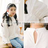 S17593A Autumn White Ruffle Long Sleeve Girls Tops And Blouses thumbnail-5