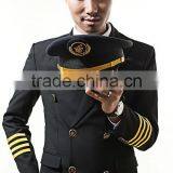 Juqian Good Quality Custom Winter Style Factory Price Green Mens Long Sleeve Airline Pilot Uniform for Captain thumbnail-1
