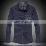 100% Cotton Latest Fashion Dress Pasiley Pocket Men Shirt thumbnail-1