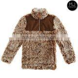 FACTORY Wholesale Personalized Frosted Tip 1/4 Zip Monogrammed Sherpa Pullover Kid Clothes thumbnail-2