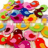10 Handmade Felt Bird Cupcake Topper Cake Decorations Birthday Baby Shower thumbnail-1