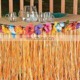 Hawaiian Table Skirt Luau Hibiscus Table Hula Skirt thumbnail-2