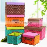 Hot Sale Hear Parted Printed Foldable Non-woven Sundreis Organizer Storage Box
