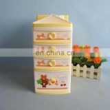 2014 new product decorative plastic drawer storage cabinets