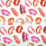 Digital Printing Lipstick Woven 100% Rayon Fabric/ Viscose Fabric/cotton Fabric