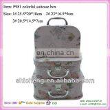 Fancy Elegant Attractive Suitcase Box With Plastic Handle