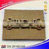 2016 New Design Debossed Zinc Alloy Gold Jeans Metal Label