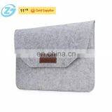 Cheap Customized Printing Logo Grey Lightweight Felt Laptop Bag Two Laptops thumbnail-2