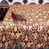 Stylish Home Decor Ikat Handstiched Kantha Quilt Vintage Queen Size Gudari Reversible Bedspread