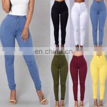 Sexy High Waist Elastic Pencil Skinny Candy Color Ladies Jeans Sport thumbnail-5