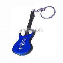 Promotional Metal Key Tag Guitar Keychain With LED Light