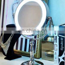 Двустороннее светодиодное косметическое зеркало высокого качества для домашней спальни и туалетного стола с увеличением в 5x/10x и сенсорным управлением светодиодами thumbnail-4