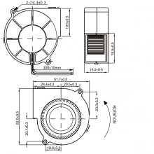 50mm 5V 12V 24V Micro Blower 5015 Hydraulic/Dual Ball Bearing Brushless Cooling Fan 50x15mm thumbnail-5