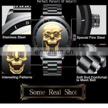 Biden 0063 Original Men Japanese Quartz Wrist Watches Stainless Steel Skull Analog Water Resistant Brand Luxury Men Watch thumbnail-4