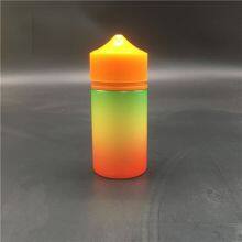Colorful Gradient 100ml V3 E-liquid Bottle Childproof Flat Cap Squeeze Plastic Pet E-juice Vape Oil Dropper Bottle thumbnail-1