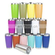 Custom Travel Black Double Wall Coffee Tumbler Cup Wholesale 20Oz Stainless Steel Tumbler Cup