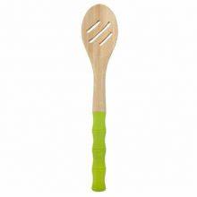 12.4inch Bamboo cooking tools,bamboo cooking spoon with handle