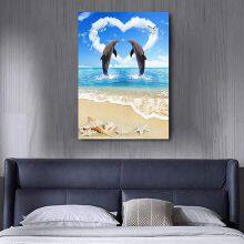 5D Diamond Painting Dolphin Canvas Art Painter House decoration