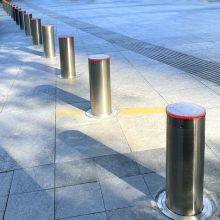 UPARK Good Quality 219mm Stainless Steel Electric Bollards Automatic LED Light Retractable Traffic Control Anti-Impact Barriers thumbnail-5