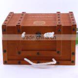 Europe six bottle old wooden wine packaging/gift box for wholesale