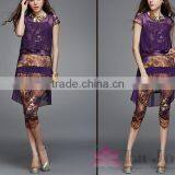 2016 Summer Fashion Ladies Leopard False Two-piece Sexy Short Sleeves T-shirt 138 thumbnail-3