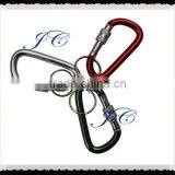 Green Promotional Simple Metal Carabiner Multitool With Keyring