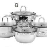 8pcs Stainless Steel Cover Frying Pan With Colorful Silicone Lid