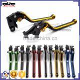 BJ-LS-011 Golden Motorcycle Long Clutch Brake Lever Set CNC Aluminum for Yamaha MT-01 thumbnail-1