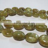 RARE Natural Chrysoberyl Cat's Eye Oval Stone Bead Necklace thumbnail-3