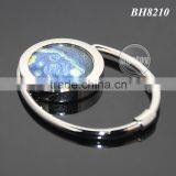 Round Shaped Starry Night Painting Portable Folding Alloy Purse Handbag Hook Metal Swivel Handbag Holder Shopping Bag Hanger thumbnail-4