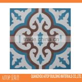 Cement blue texture printing floor tile flower look cement interior tile for floor carpet high quality cement panel