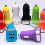 Hot Sale 2 Usb Car Charger With Alloy Circle