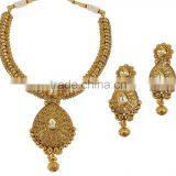 Indian Traditional Antique Look Gold Polish Necklace For Women thumbnail-4