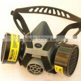 2016 Hot Selling Double Filter Gas Mask 6200 Half Face Double Filter Respirater Anti-organic/acid Gas Gas Mask Manufacturer