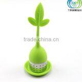 Reusable Tools Gift Green Leaf Shape Stainless Steel Tea Infuser thumbnail-1