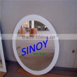 High quality factory sells round glass dining table with painted Viny 16mm