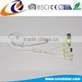 Factory Price Custom Logo 4 in 1 Multifunctional USB Charger Cable for Iphone6/iphone 6s/Samsung