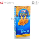 Macaroni cheese outer box mono carton printing from Indian supplier