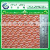 Power Mesh Polyester Lace Fabric Emboidery Desgin for Girls Flower Lace Dress-APN3680