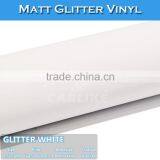 Self Adhesive White Matt Glitter Car Body Wrap Silver Vinyl Sticker Roll thumbnail-3