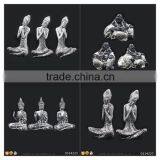 Silver Paint Female Buddha Statue Figure Of Buddha Of Crossing thumbnail-4