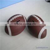 Useful Pretty Tin Piggy Bank Different Kinds Rugby Shape Tin Coin Bank