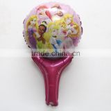 Wholesale 30*50cm shape 6 princess balloon kids stick balloon festa baby girl party decorations air balloon